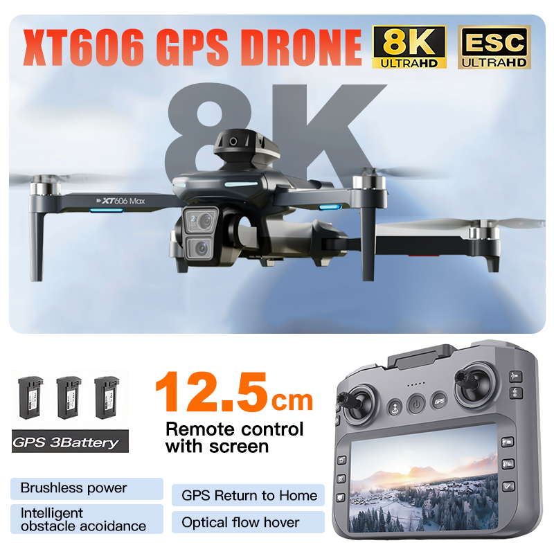 XT606 MAX 3 battery Drone 4k 8 - огляд і ціна Drone Surveying
